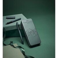 Faber-Castell 201535 Geschenkset Grip Edition – Füller M & Kugelschreiber XB, mistletoe, Metalletui