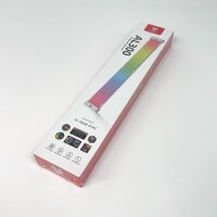 COOLMOON AL300 Neon LED Cable for PC Decoration, Illuminated 5V RGB Strip 3-Pin for Motherboard, Graphics Card & Power Supply Cable