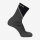 SALOMON, RUN Pulse Crew, running socks size 39-41, black/grey, breathable, moisture-wicking, cushioned, quick-drying, non-slip cuff