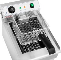 Royal Catering Elektro-Fritteuse, 13 l, 3.200 W, 50–200 °C, Ablasshahn, Edelstahl, Gastro