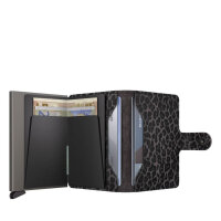 Secrid Miniwallet Leo Grey, kompakte Geldbörse, RFID-Schutz, Platz für Karten & Scheine, 6.8x10.2x2.1cm