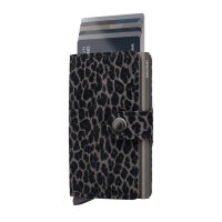 Secrid Miniwallet Leo Grey, kompakte Geldbörse, RFID-Schutz, Platz für Karten & Scheine, 6.8x10.2x2.1cm