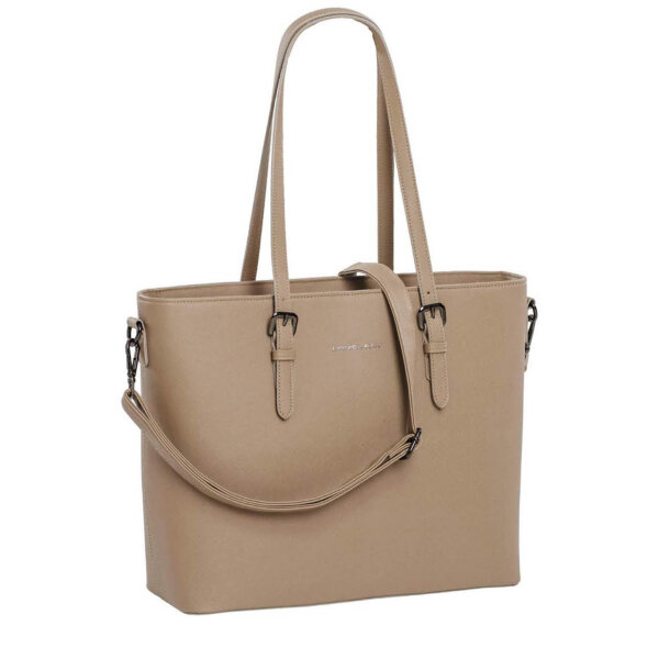 DANIEL RA Lithgow Handtasche DR18.1619.06, 15L, beige, 31x43x14,5cm, Laptopfach, eleganter Shopper