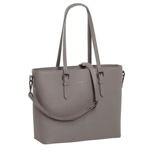 Daniel Ray DR18.1619.59 Laptopshopper, Handtasche, 15L, 31x43x14,5cm, light grey, geräumig, modern, für Laptops