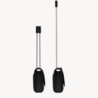 Saint Laurent Envelope Medium, womens shoulder bag, black leather, gold details, elegant design, without original packaging