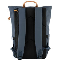 Alaskan Maker SITKA Backpack 16L, navy blue, durable canvas, leather details, laptop compartment, vintage style, unisex