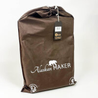 Alaskan Maker SITKA Backpack 16L, navy blue, durable canvas, leather details, laptop compartment, vintage style, unisex