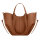 Polène Cyme Mini Handbag, Camel, grained leather, compact, elegant design, shoulder strap, high-quality workmanship