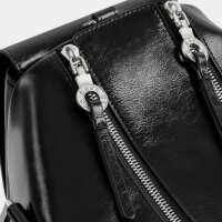 Aest Studios shoulder bag L, calfskin leather, black, 39.5x13.5x18cm, model AC-001H-BK001, spacious, elegant