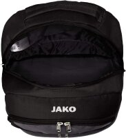 JAKO Striker Backpack, Black, Polyester, 21x34x46cm, lightweight, robust, spacious, without original packaging, Model 1816