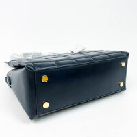 Michael Kors Susan Medium Shoulder Bag, Checkered Leather, Black, Elegant Tote, Spike Design, Spacious