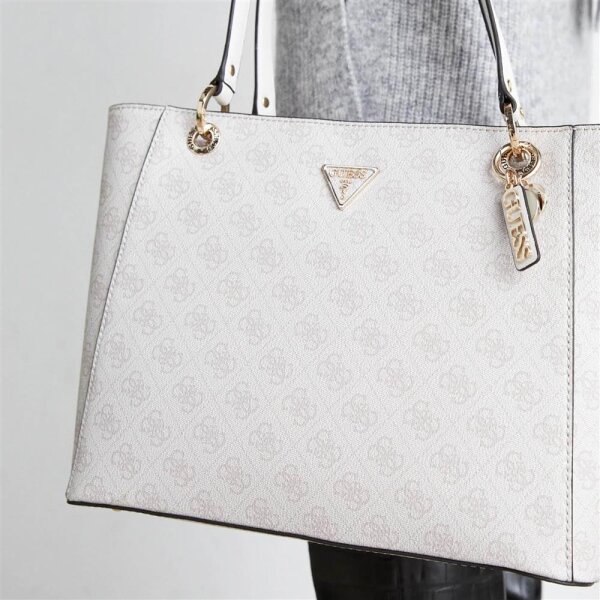 Guess Noelle Noel Tote Handbag, faux leather, pink, Dove logo, spacious, fashionable, without original packaging