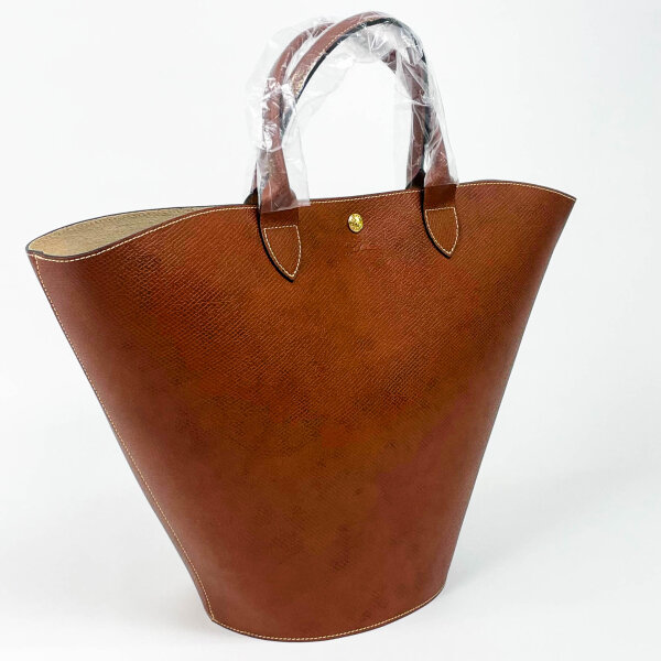 Longchamp Épure XL Shopper, leather, brown, embossed logo, spacious, elegant shopping bag