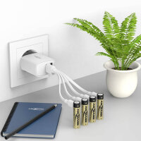 Ansmann 1311-0031 AAA Akku, Lithium, 400mAh, 1.5V, 8er Pack, wiederaufladbar, hohe Leistung, langlebig