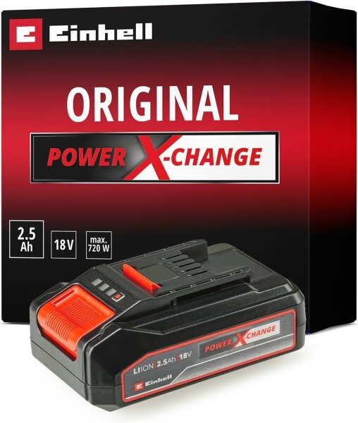 Einhell Power X-Change 18V 2.5Ah battery, lithium-ion, 720W, proactive battery management, for all Power X-Change devices
