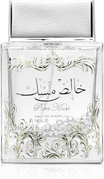 Lattafa Pure Musk EdP 100ml, Unisex Parfum, sanfter Moschusduft, langanhaltend, eleganter Flakon, ideal für Alltag und besondere Anlässe
