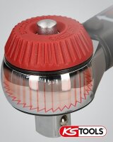 KS Tools Drehmomentschlüssel 1", Modell 516.1495, 200-1000 Nm, Doppelskala, ERGOTORQUEprecision, Ratsche, Präzision