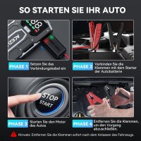 ACEZUK Jump Starter Power Bank 6000A, Car Jump Starter for 7.0L Petrol/5.5L Diesel, LED Light, Display, Portable