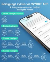 WYBOT C1 pool robot, battery-powered, intelligent route planning, fully automatic, cleans floor/walls/waterline, 150 min runtime, 150m²