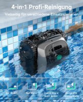 WYBOT C1 pool robot, battery-powered, intelligent route planning, fully automatic, cleans floor/walls/waterline, 150 min runtime, 150m²
