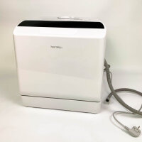 Hermitlux Mini Tabletop Dishwasher, 43cm, 4 place settings, with/without water connection, suitable for camping, energy class F, white