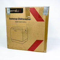Hermitlux Mini Tabletop Dishwasher, 43cm, 4 place settings, with/without water connection, suitable for camping, energy class F, white