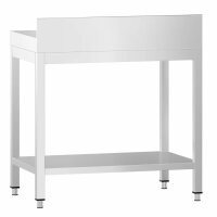 GGM Gastro Arbeitstisch Edelstahl 600x700mm, Grundboden, Aufkantung, ohne Schrauben/Unterlegscheiben, PREMIUM