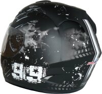 protectWEAR Motorradhelm XL, FS-801-99, Integralhelm, schwarz/grau, Belüftung, Komfortpolster, sportliches Design