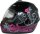 protectWEAR FS-801-99 Motorcycle Helmet, Full Face Helmet, Black/Grey/Pink, Sporty Design, Ventilation, Visor