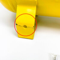 ABAC POLE POSITION B20 BASELINE, 24L compressor, 2 HP, 8 bar, dual pressure gauge, oil-injected, transport wheels, paint damage