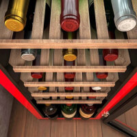 Cecotec Bolero GrandSommelier wine cooler, retro design, 24 bottles, quiet, LED, touch control, temperature control