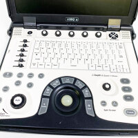 GE Logiq E R7 ultrasound machine, used, with scratches, without battery & original packaging, versatile use