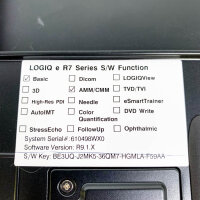 GE Logiq E R7 ultrasound machine, used, with scratches, without battery & original packaging, versatile use