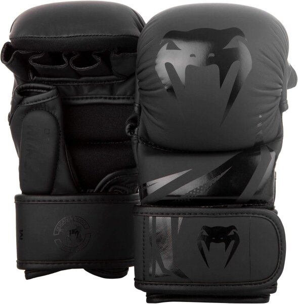 Venum MMA Handschuhe Challenger 3.0 L/XL, Schwarz, Sparring, gepolstert, Klettverschluss, robustes Kunstleder
