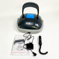 Cordless pool robot, battery-powered pool cleaner, dual drive, 100-minute runtime, double filter, for above-ground pools up to 80m²