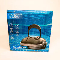 Cordless pool robot, battery-powered pool cleaner, dual drive, 100-minute runtime, double filter, for above-ground pools up to 80m²