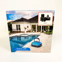 WYBOT Poolroboter, Akku Poolsauger, Dual-Motor, Selbstparkend, starke Saugkraft, für Aufstell-/Einbaubecken bis 50m², blau