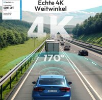 BOTSLAB 4K Dual Dashcam, Autokamera vorne & hinten,...