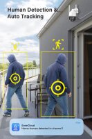 Jennov 5MP WiFi Surveillance Camera Set, 4x 360° PTZ,...