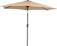 GARDENIA Moon Round Parasol 270cm, Beige, Tiltable,...