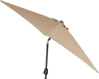 GARDENIA Moon Round Parasol 270cm, Beige, Tiltable,...