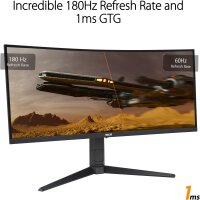 ASUS TUF Gaming VG34VQL3A 34" Curved Monitor, WQHD, 180Hz, 1ms, 1500R, FreeSync, HDR400, ohne Strom- & HDMI-Kabel