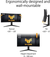 ASUS TUF Gaming VG34VQL3A 34" Curved Monitor, WQHD, 180Hz, 1ms, 1500R, FreeSync, HDR400, ohne Strom- & HDMI-Kabel