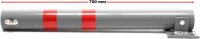Wiltec parking post 705x75mm, foldable parking barrier, round steel bollard, robust, lockable