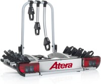 Atera Strada DL 3 bike carrier, towbar-mounted carrier for 3 bikes, with rear lights, foldable, secure mounting