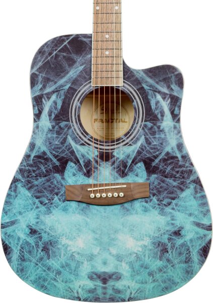 Lindo Fractal Apprentice 42C Acoustic Guitar, Beginner, Cutaway, incl. Bag, Modern Design, Warm Sound