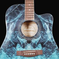 Lindo Fractal Apprentice 42C Acoustic Guitar, Beginner, Cutaway, incl. Bag, Modern Design, Warm Sound