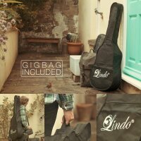 Lindo Fractal Apprentice 42C Acoustic Guitar, Beginner, Cutaway, incl. Bag, Modern Design, Warm Sound