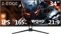 Z-Edge 34" UWQHD Gaming Monitor, 165Hz, 1ms, 21:9...