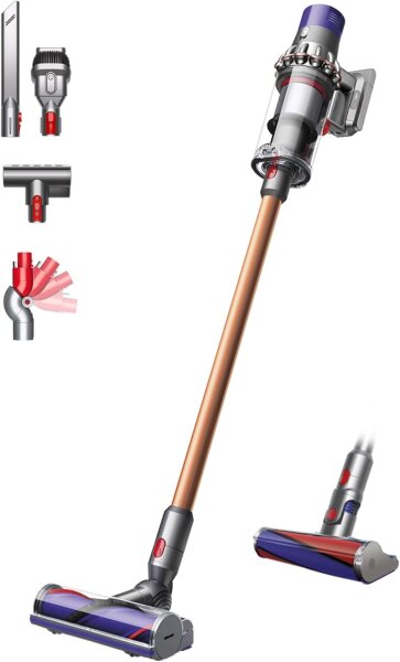 Dyson Cyclone V10 Absolute, kabelloser Staubsauger, starke Saugkraft, Nickel/Kupfer, vielseitig, für alle Böden